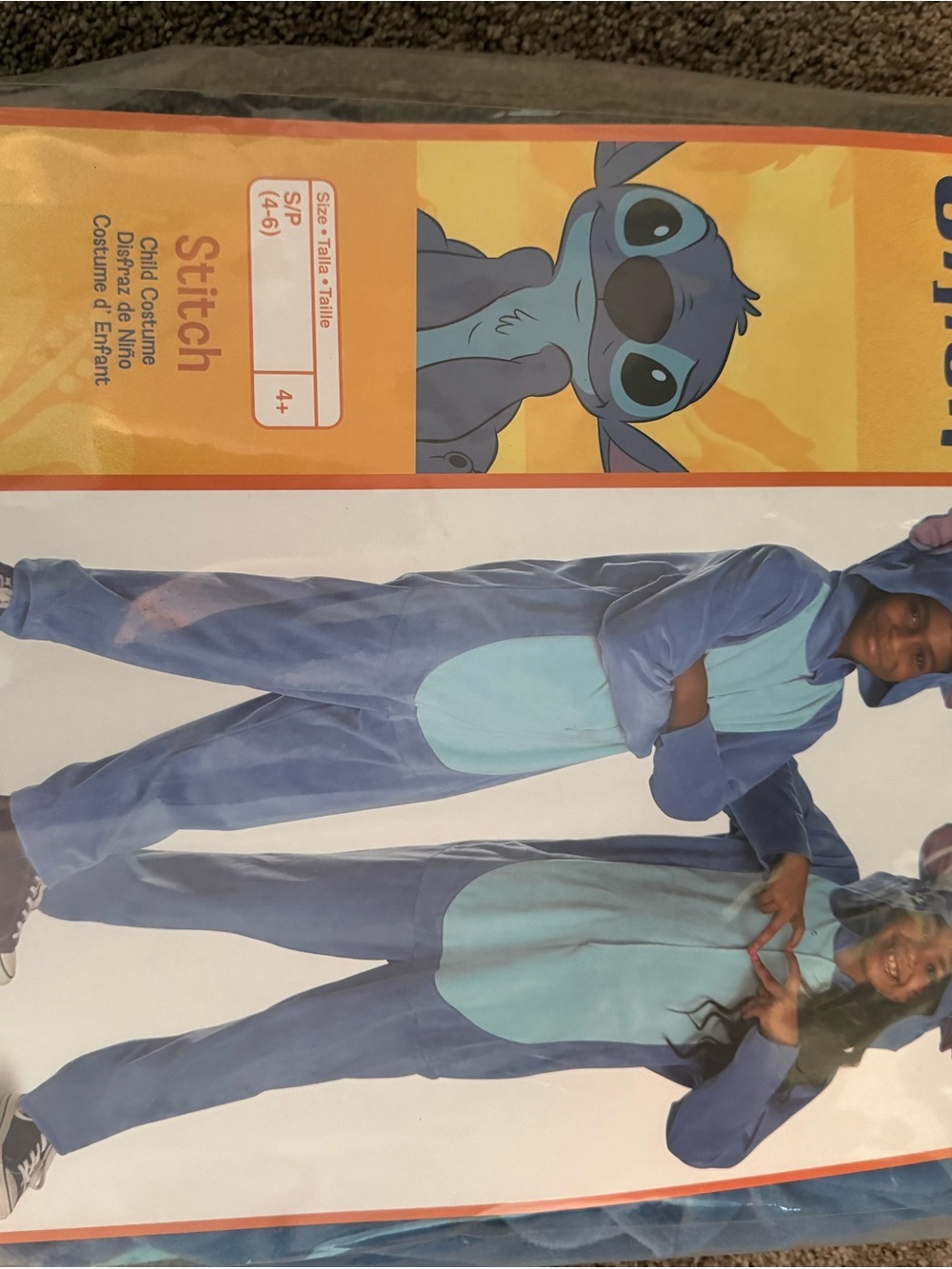Disney Stitch Blue and Aqua Kids Fleece Costume Onesie